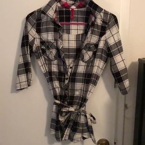 Garage plaid tunic